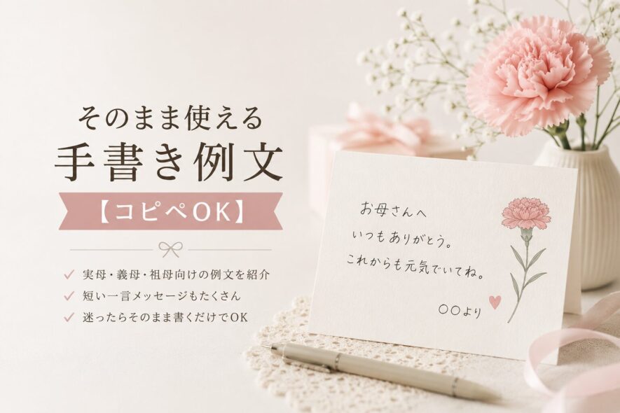 そのまま使える手書き例文【コピペOK】