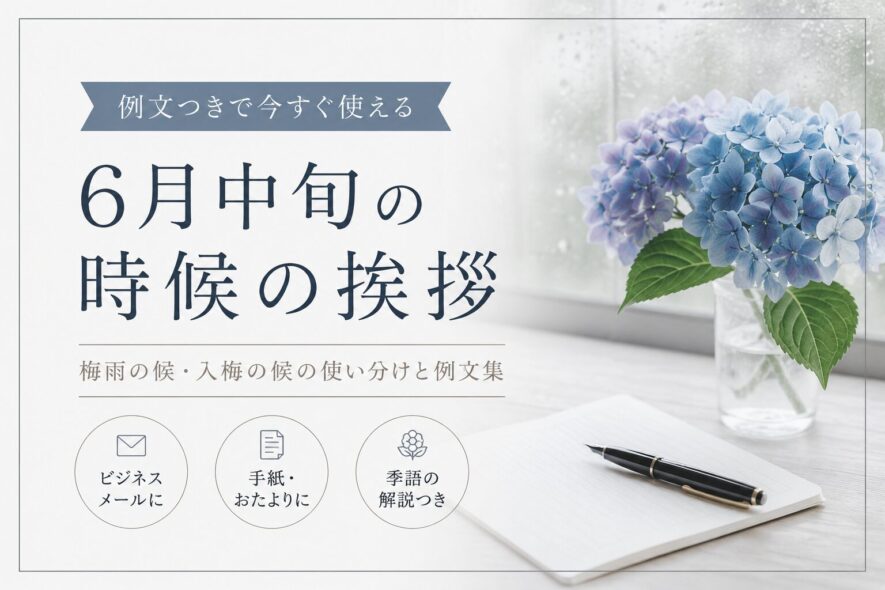 【6月中旬の時候の挨拶】例文と使い分け｜梅雨の候・入梅の候