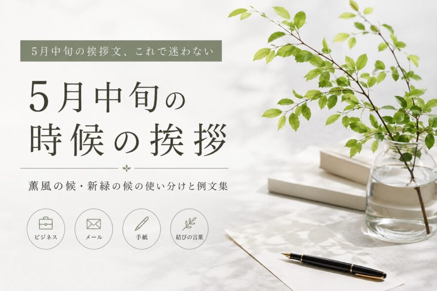 5月中旬の時候の挨拶｜薫風の候の使い方と例文まとめ【コピペOK】
