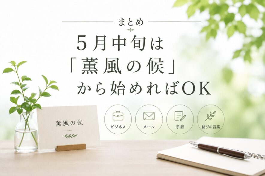 まとめ｜5月中旬は「薫風の候」から始めればOK