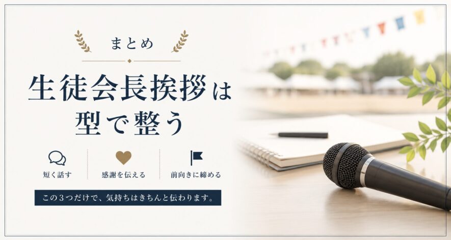まとめ｜生徒会長挨拶は型で整う