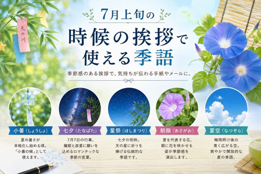 7月上旬の時候の挨拶で使える季語