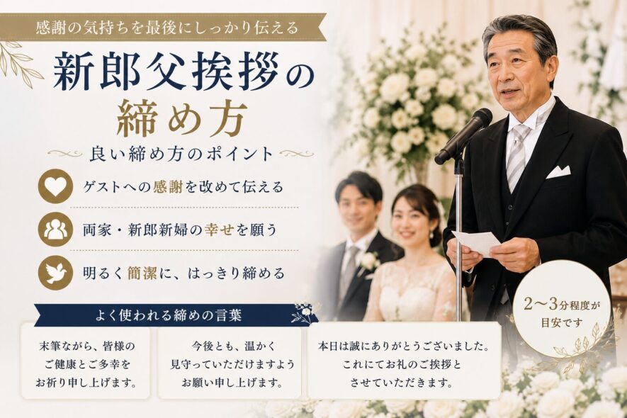 新郎父挨拶の締め方