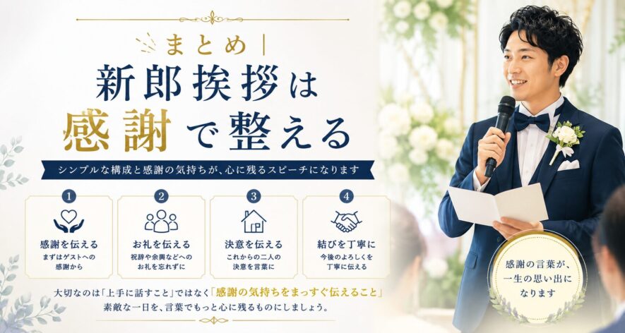 まとめ｜新郎挨拶は感謝で整える