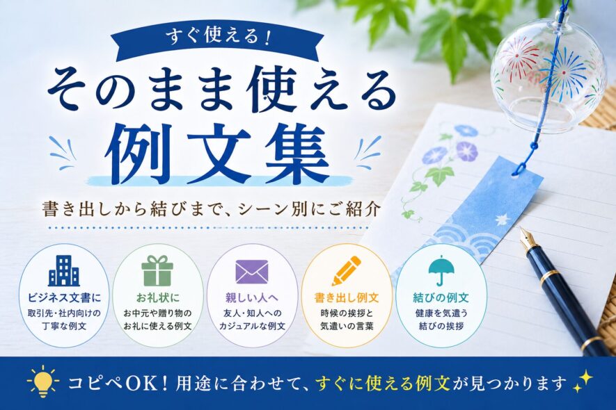 そのまま使える例文集