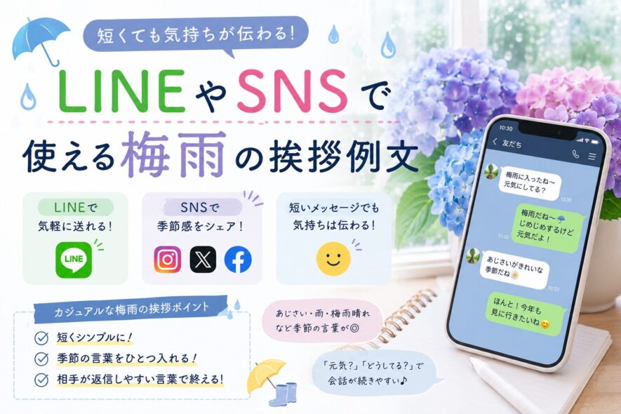 LINEやSNSで使える梅雨の挨拶例文