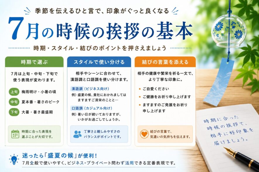 7月の時候の挨拶の基本