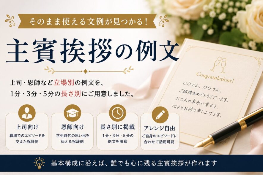 主賓挨拶の例文
