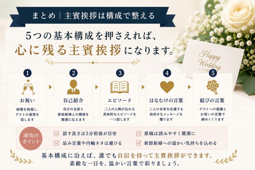 まとめ｜主賓挨拶は構成で整える