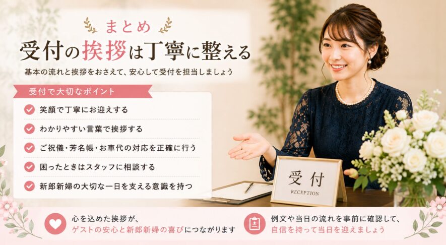 まとめ｜受付の挨拶は丁寧に整える