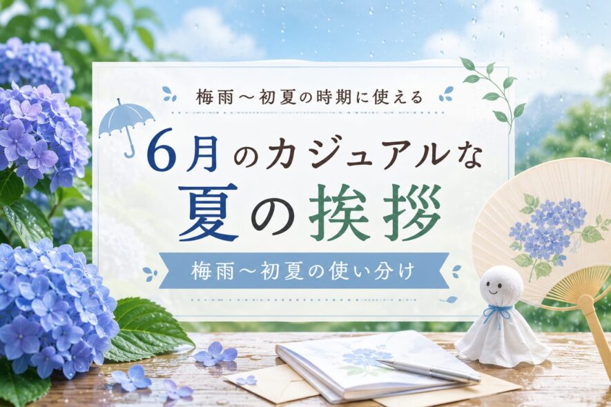 6月のカジュアルな夏の挨拶｜梅雨〜初夏の使い分け