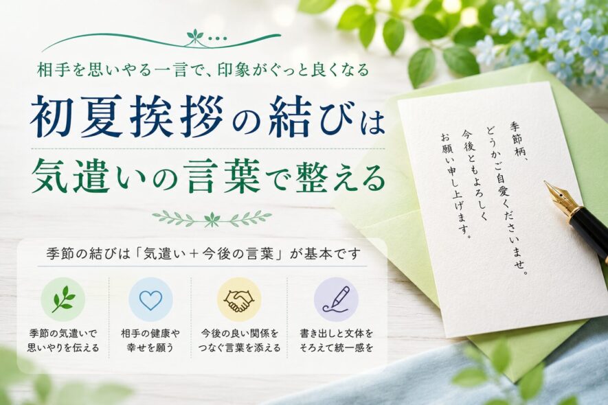 初夏挨拶の結びは気遣いの言葉で整える