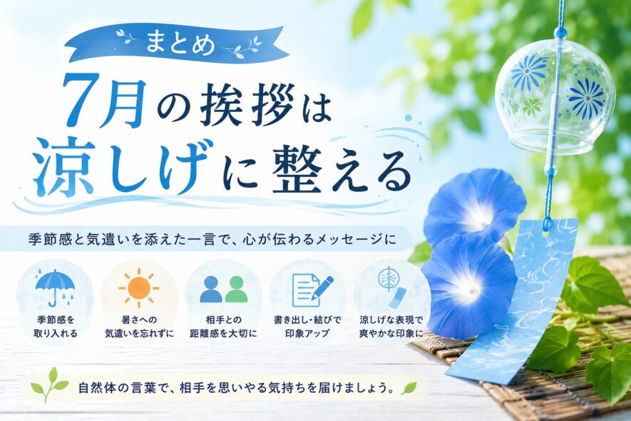 まとめ｜7月の挨拶は涼しげに整える