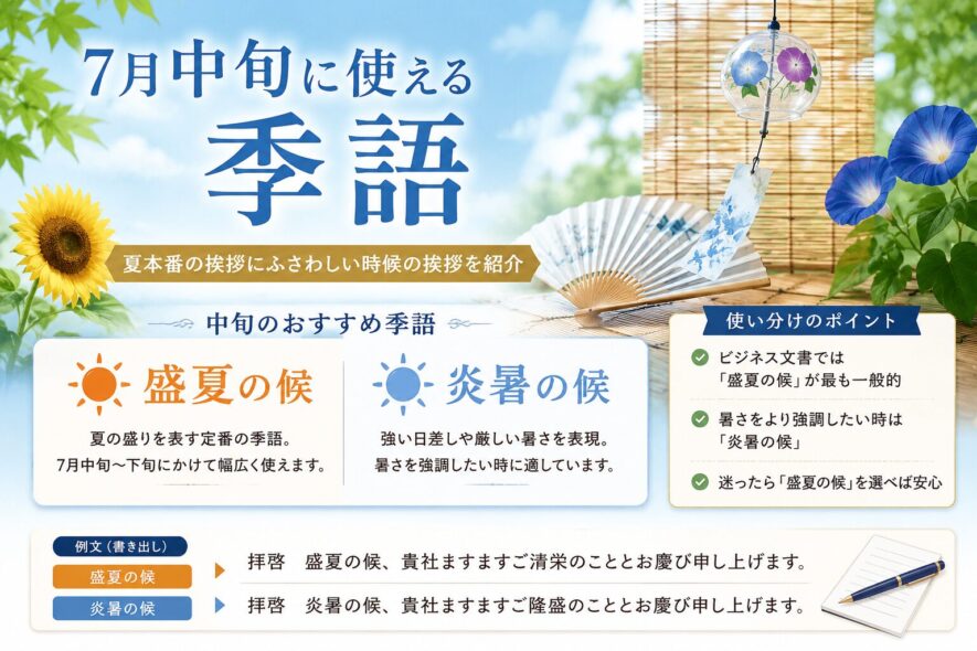 7月中旬に使える季語