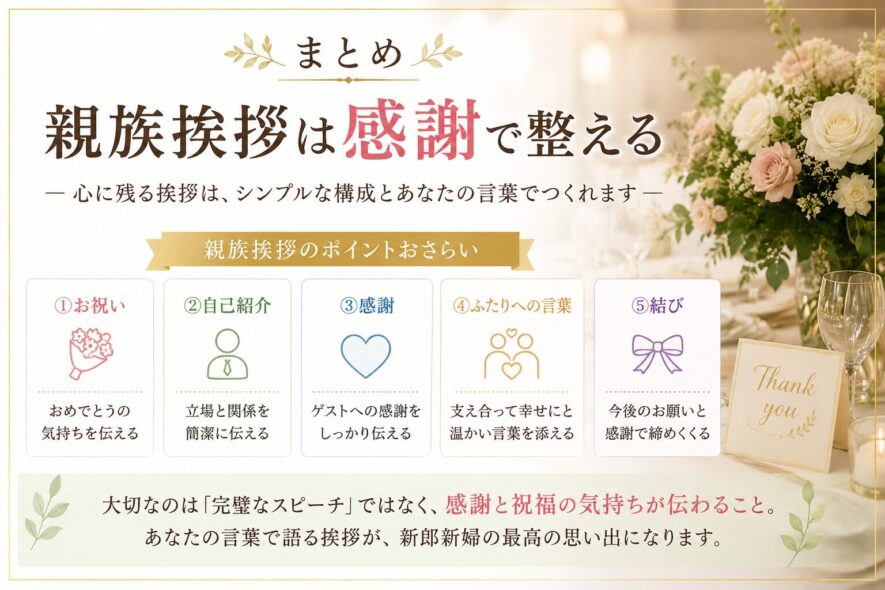 まとめ｜親族挨拶は感謝で整える