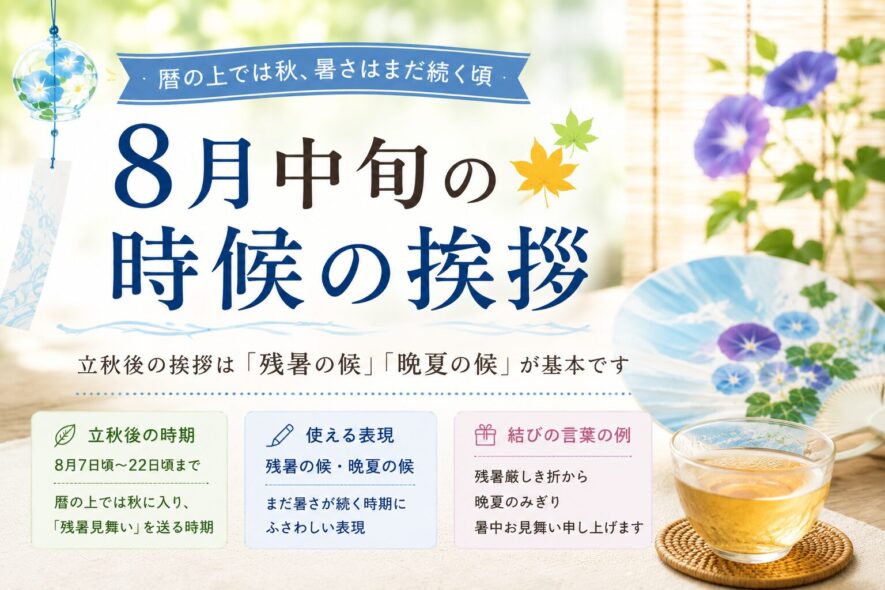 8月中旬の時候の挨拶