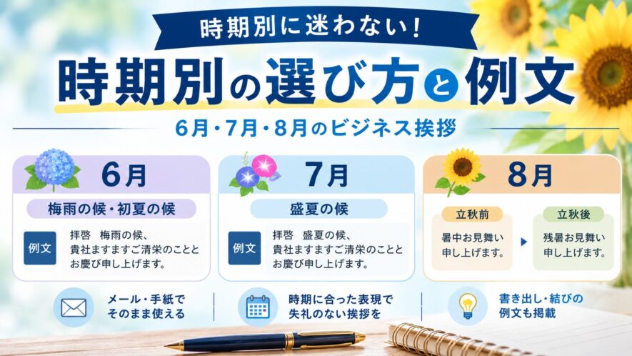 時期別の選び方と例文