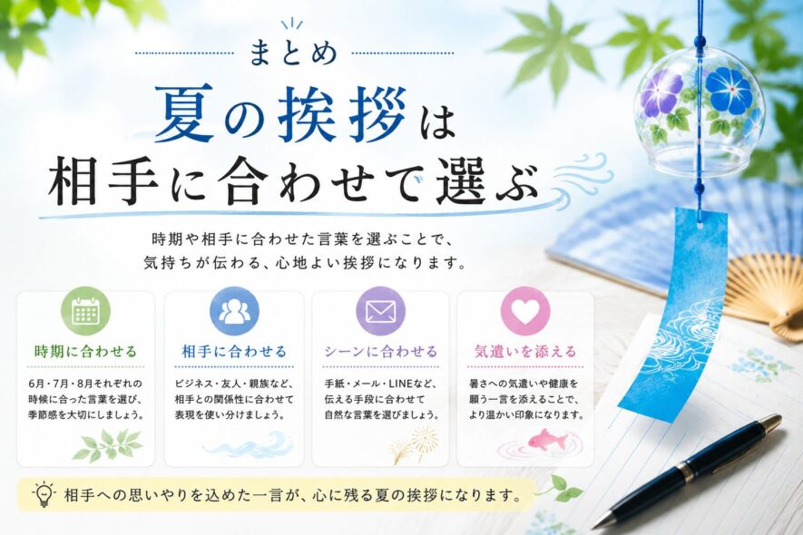 まとめ｜夏の挨拶は相手に合わせて選ぶ