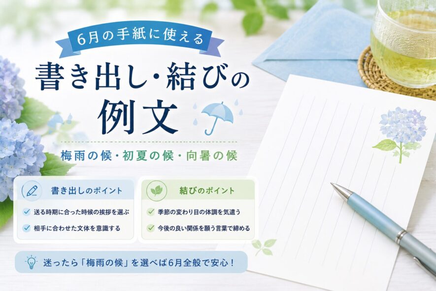 6月の手紙に使える書き出し・結びの例文