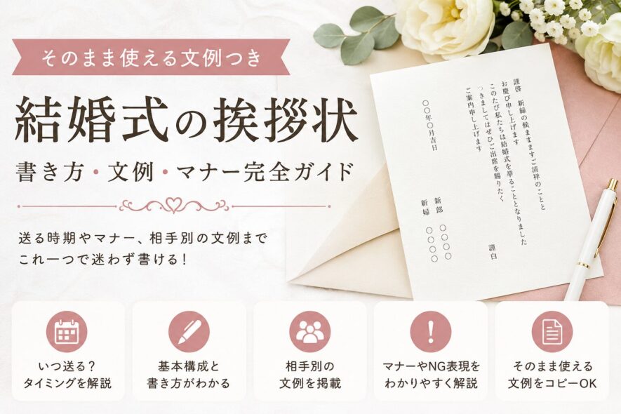 【結婚式の挨拶状】そのまま使える書き方・文例・マナー完全ガイド