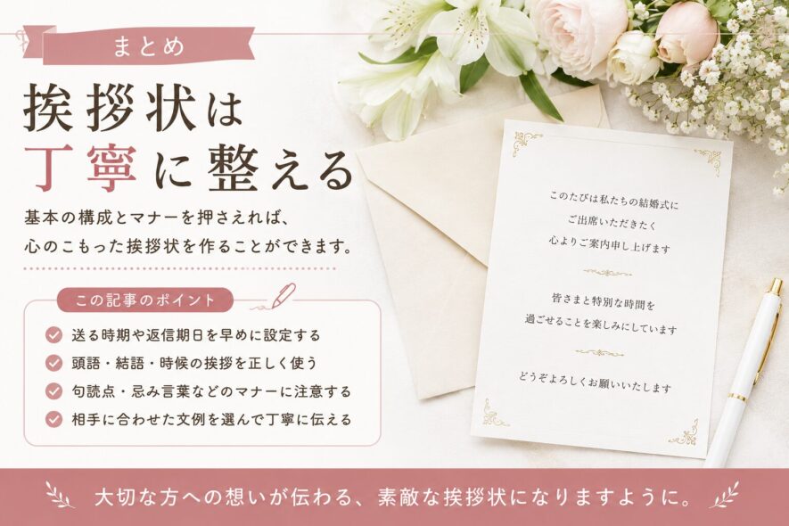 まとめ|挨拶状は丁寧に整える