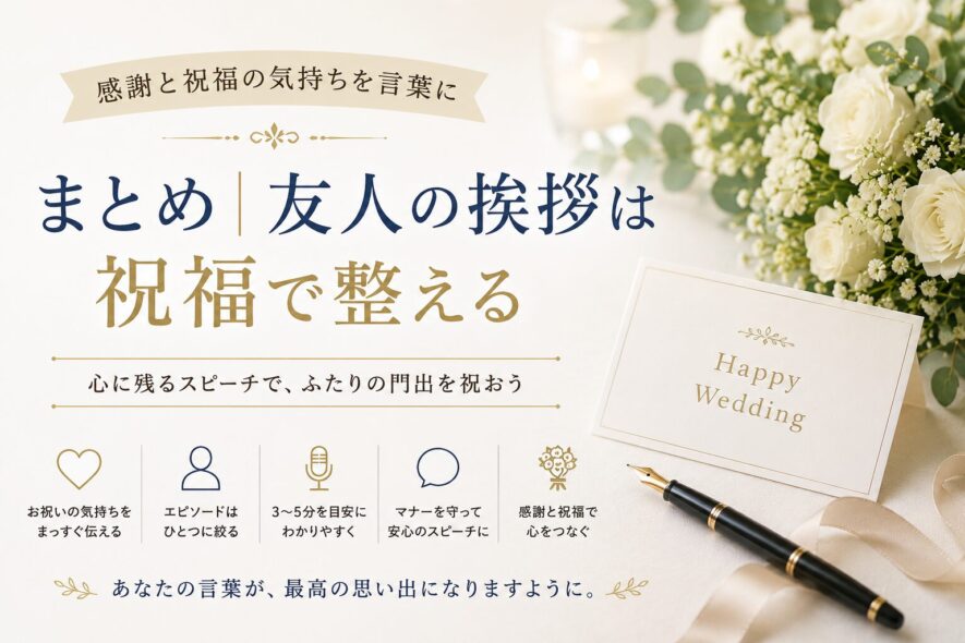 まとめ｜友人の挨拶は祝福で整える