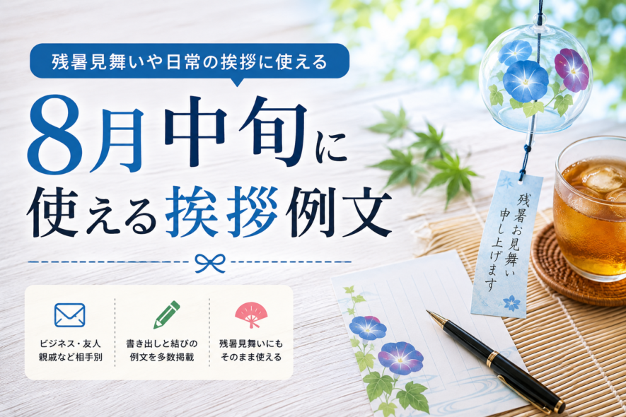8月中旬に使える挨拶例文