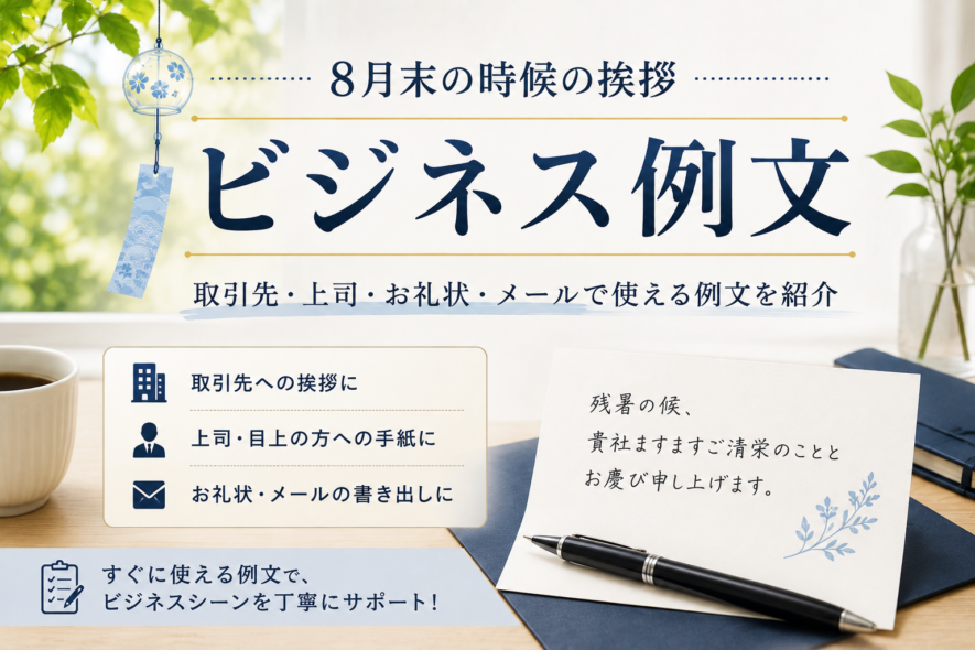 8月末の時候の挨拶【ビジネス例文】