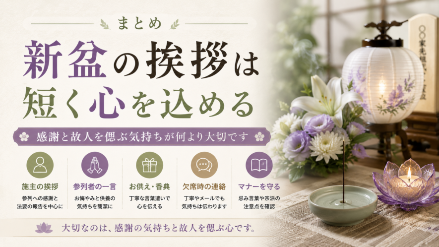 まとめ|新盆の挨拶は短く心を込める