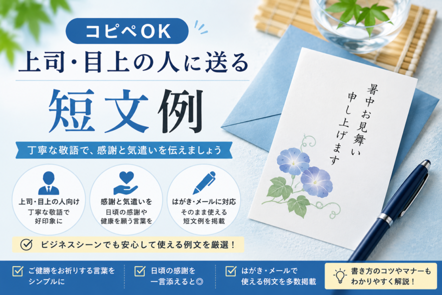 コピペOK｜上司・目上の人に送る短文例