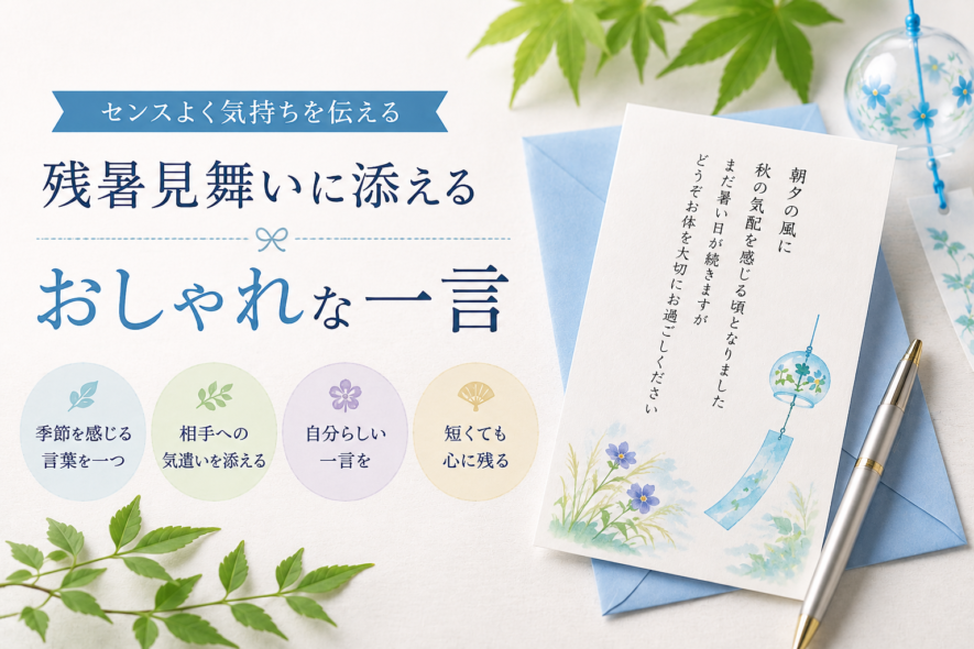 残暑見舞いに添えるおしゃれな一言