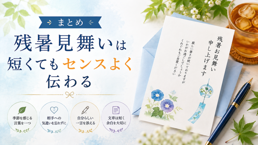 まとめ｜残暑見舞いは短くてもセンスよく伝わる