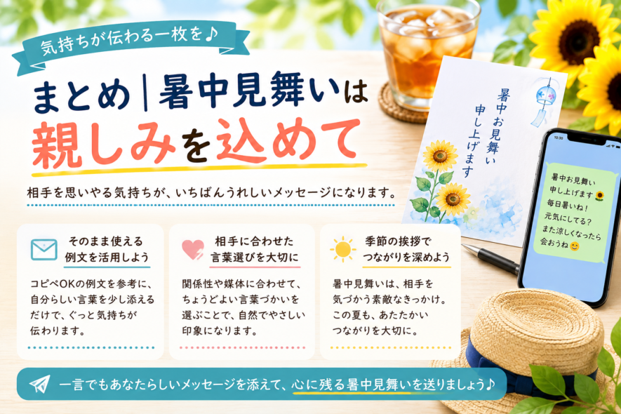 まとめ｜暑中見舞いは親しみを込めて