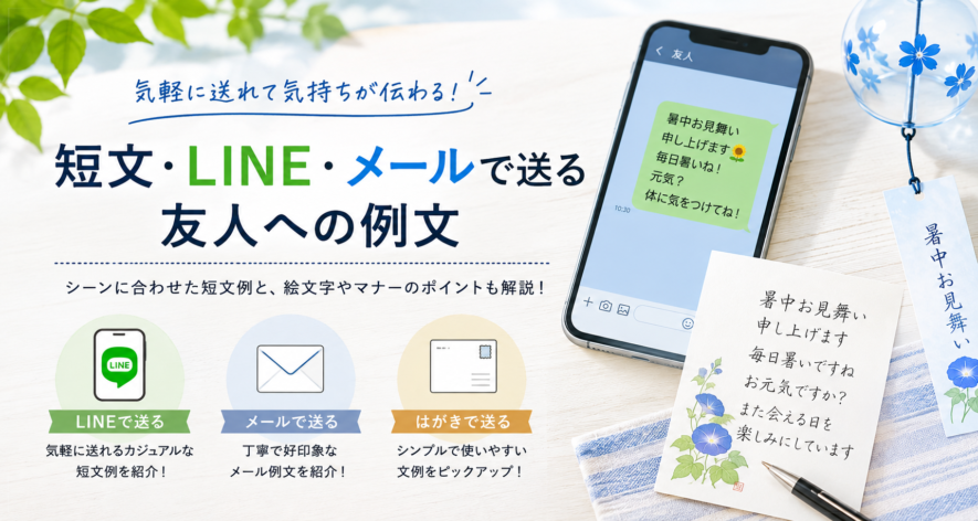 短文・LINE・メールで送る友人への例文