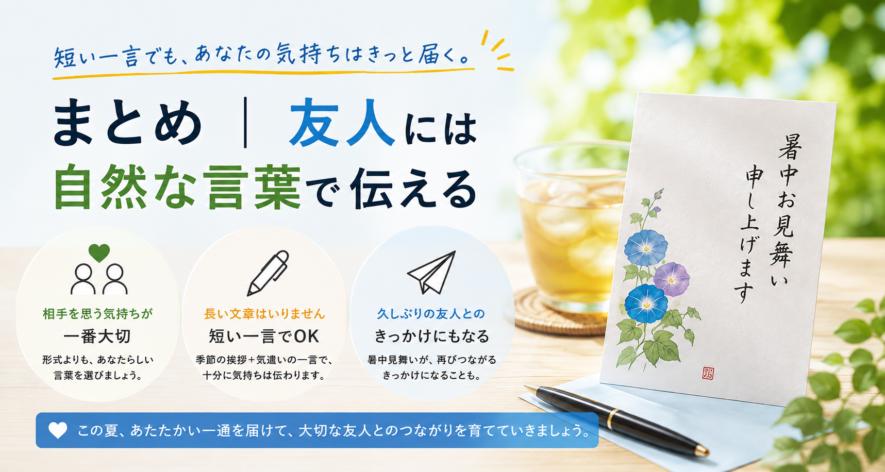 まとめ｜友人には自然な言葉で伝える