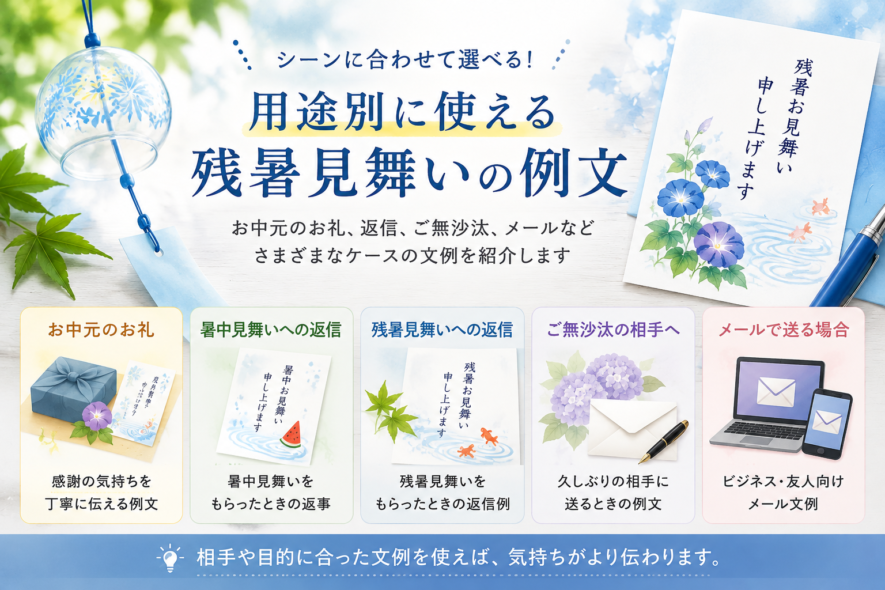 用途別に使える残暑見舞いの例文
