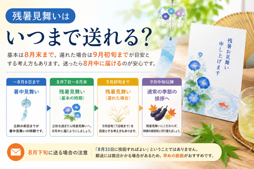 残暑見舞いはいつまで送れる?