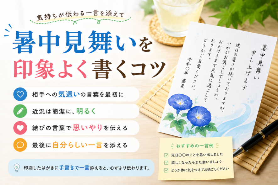 暑中見舞いを印象よく書くコツ