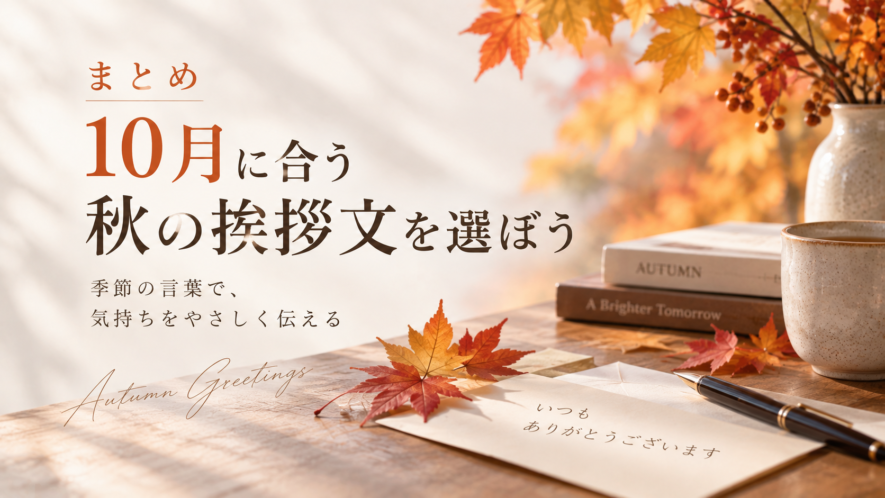 まとめ｜10月に合う秋の挨拶文を選ぼう
