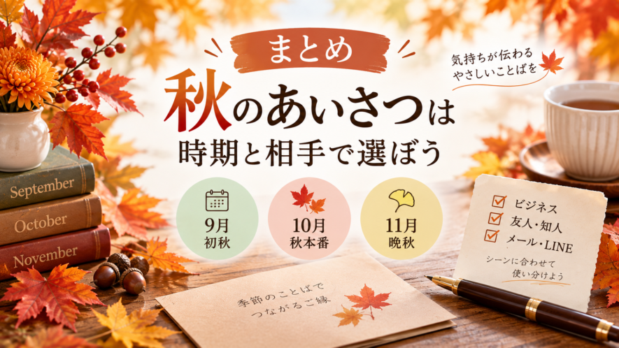 まとめ｜秋のあいさつは時期と相手で選ぼう