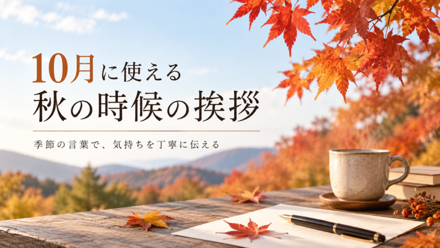 10月に使える秋の時候の挨拶