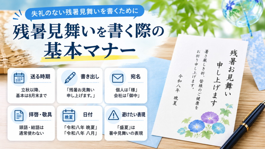 残暑見舞いを書く際の基本マナー