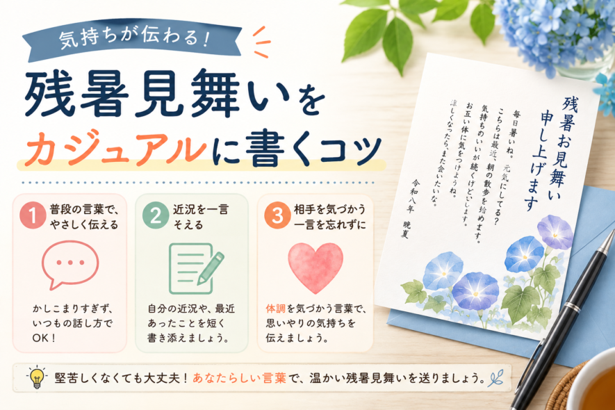 残暑見舞いをカジュアルに書くコツ