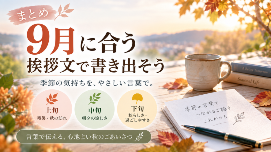 まとめ|9月に合う挨拶文で書き出そう