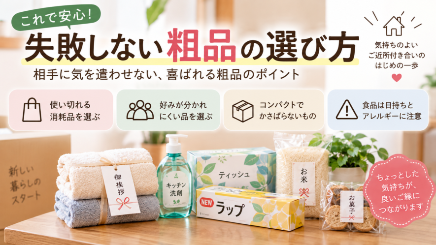 失敗しない粗品の選び方