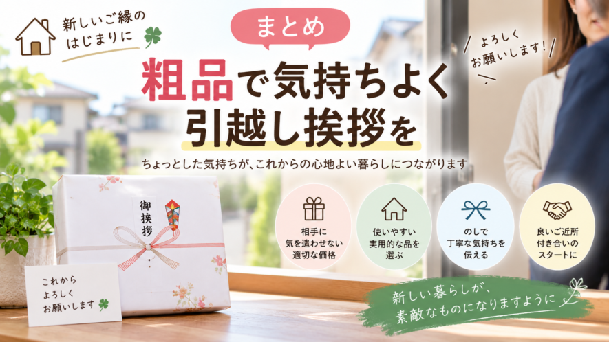 まとめ|粗品で気持ちよく引越し挨拶を