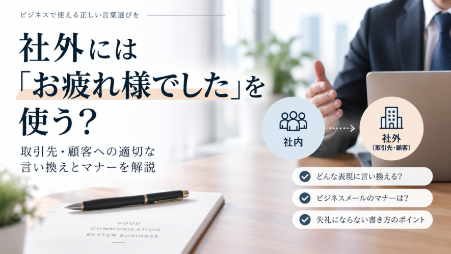 社外には「お疲れ様でした」を使う？