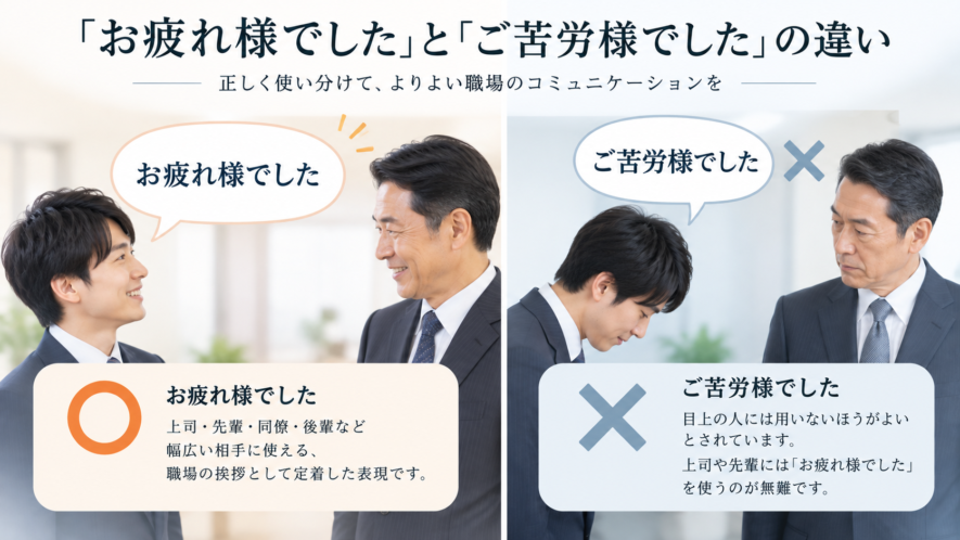 「ご苦労様でした」との違い
