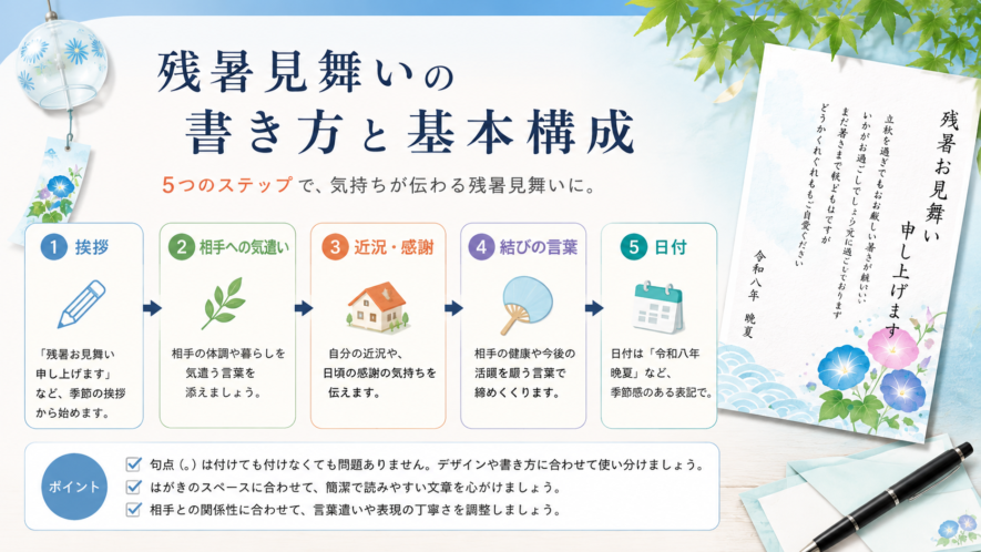 残暑見舞いの書き方と基本構成