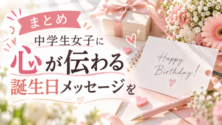 まとめ｜中学生女子に心が伝わる誕生日メッセージを